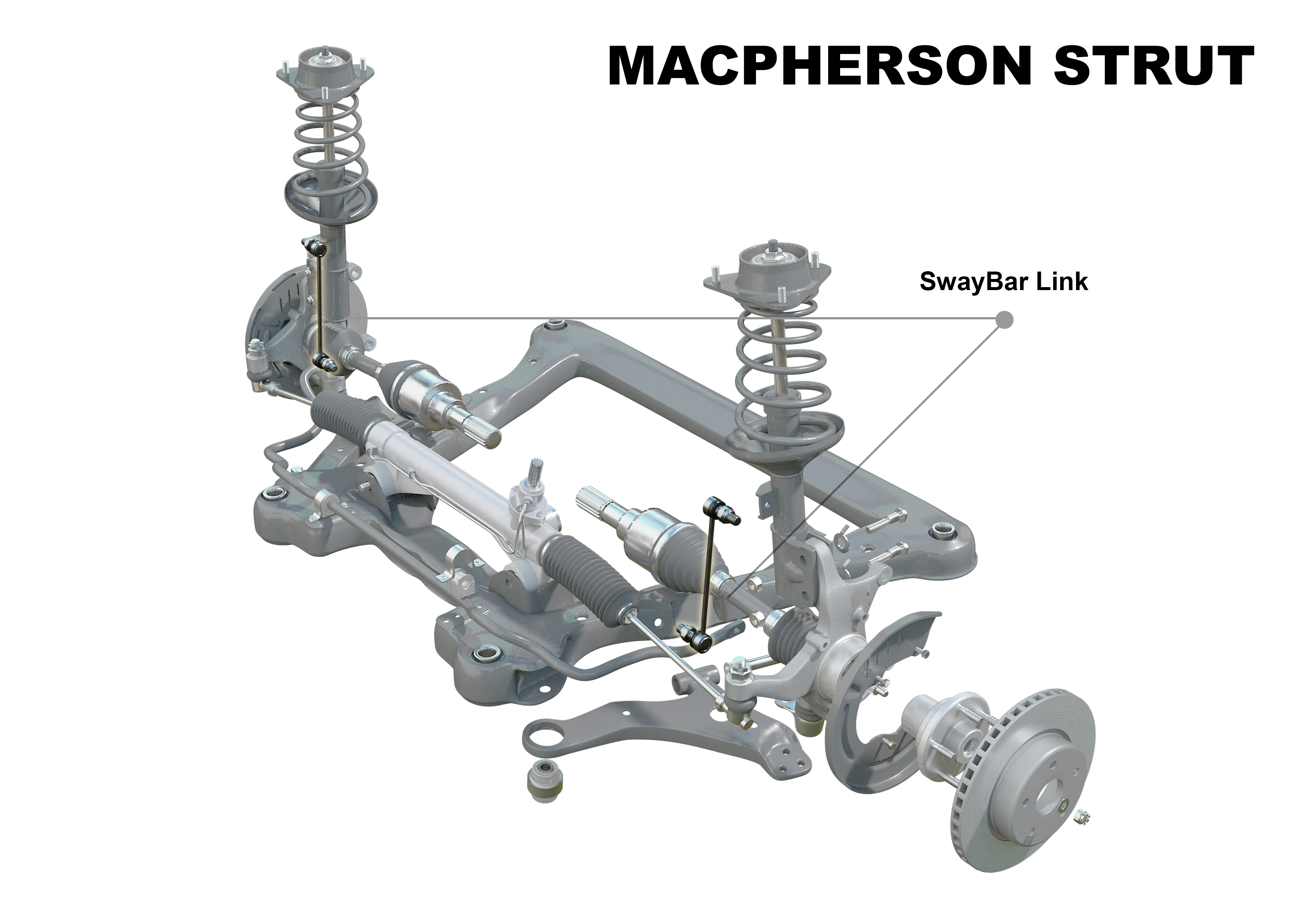 Nolathane 42723 Front Axle Sway Bar Link Assembly